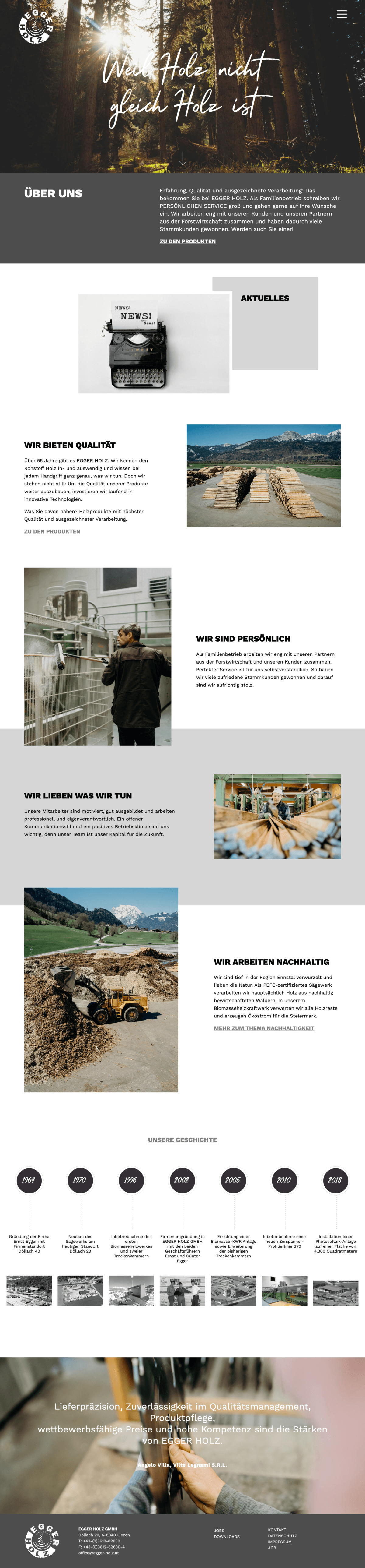 Egger Holz Website Preview.